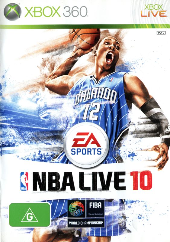 NBA Live 10 box art for Xbox 360